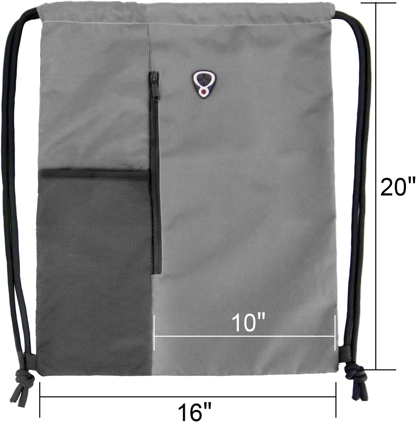 Drawstring Backpack Sports Gym Bag with Shoe Compartment and Two Water Bottle Holder …